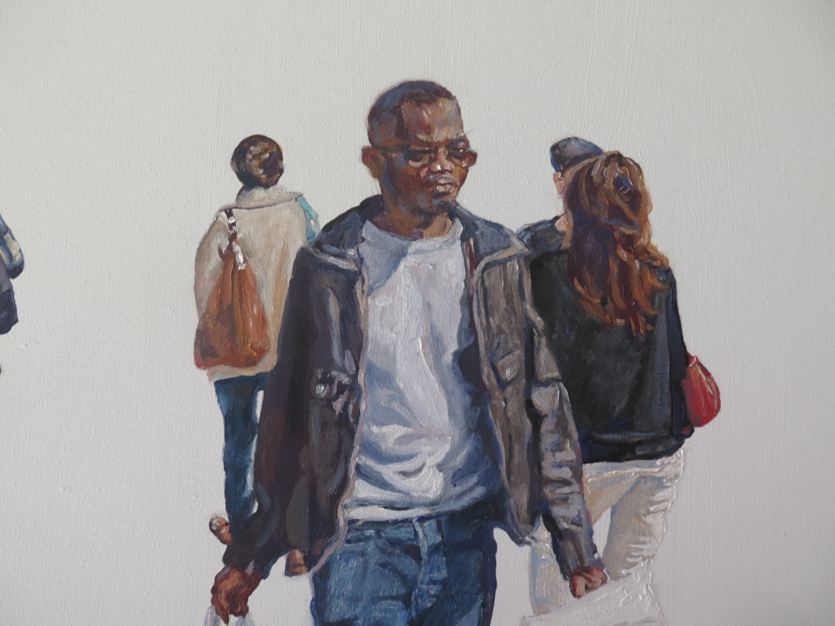 En una acera de Londres | Pintura de JESÚS MANUEL MORENO | Compra arte en Flecha.es