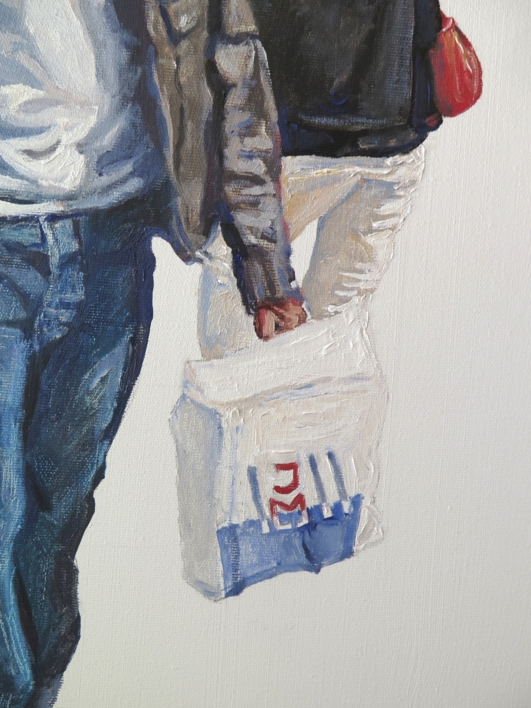 En una acera de Londres | Pintura de JESÚS MANUEL MORENO | Compra arte en Flecha.es