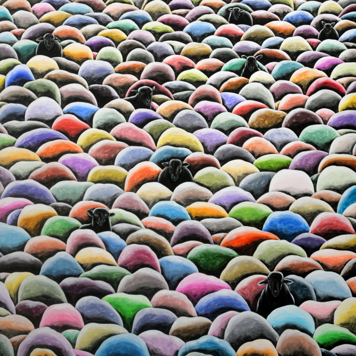 De la serie¨El Rebaño¨. Desobediencia. |Pintura de Andrey Quintana | Compra arte en Flecha.es