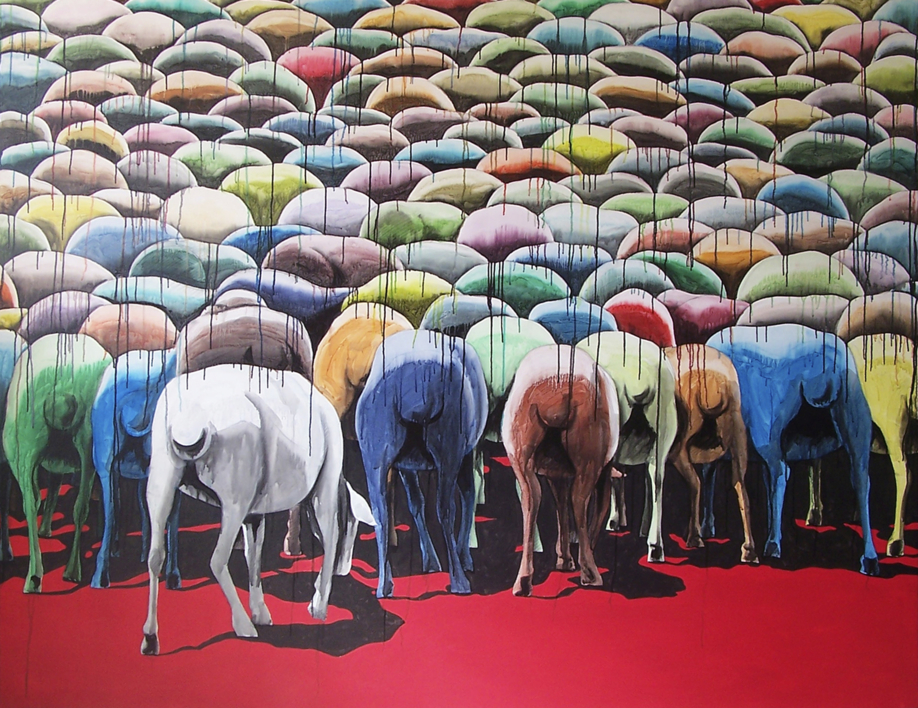 De la serie¨El Rebaño¨. Negacion. |Pintura de Andrey Quintana | Compra arte en Flecha.es