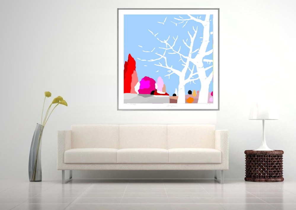 Mar de hojas (61x61cm) | Dibujo de ALEJOS | Compra arte en Flecha.es