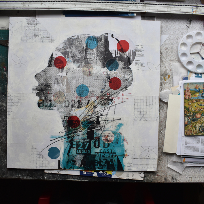 Blue portrait | Collage de Manel Villalonga | Compra arte en Flecha.es