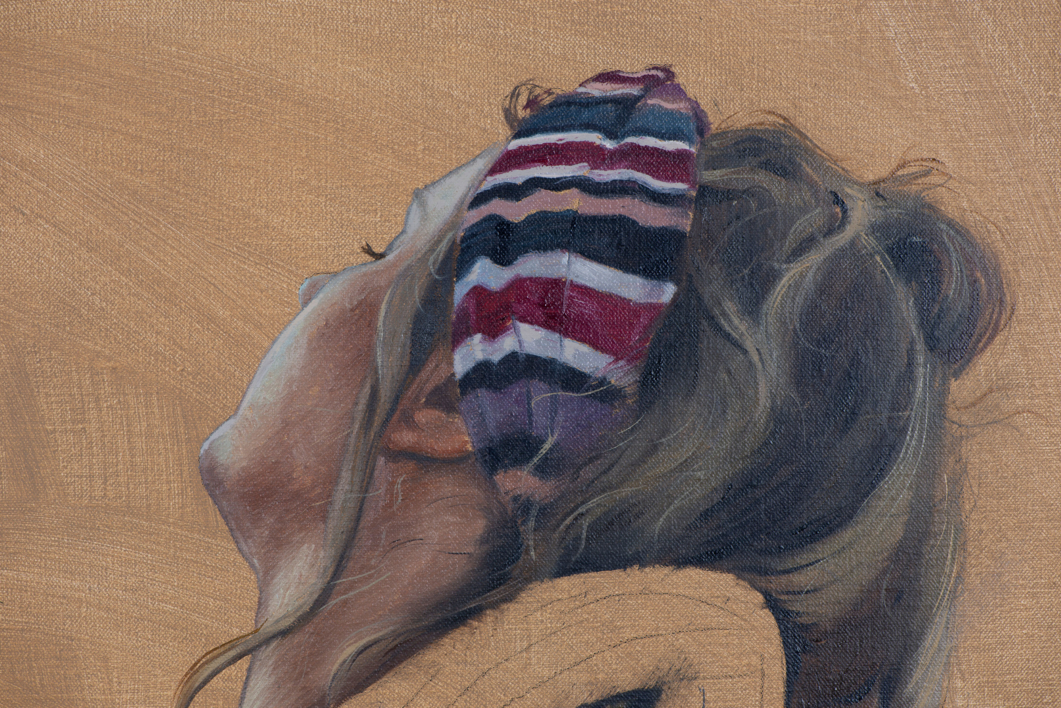 Chica en el bus | Pintura de Álvarez Cebrián | Compra arte en Flecha.es