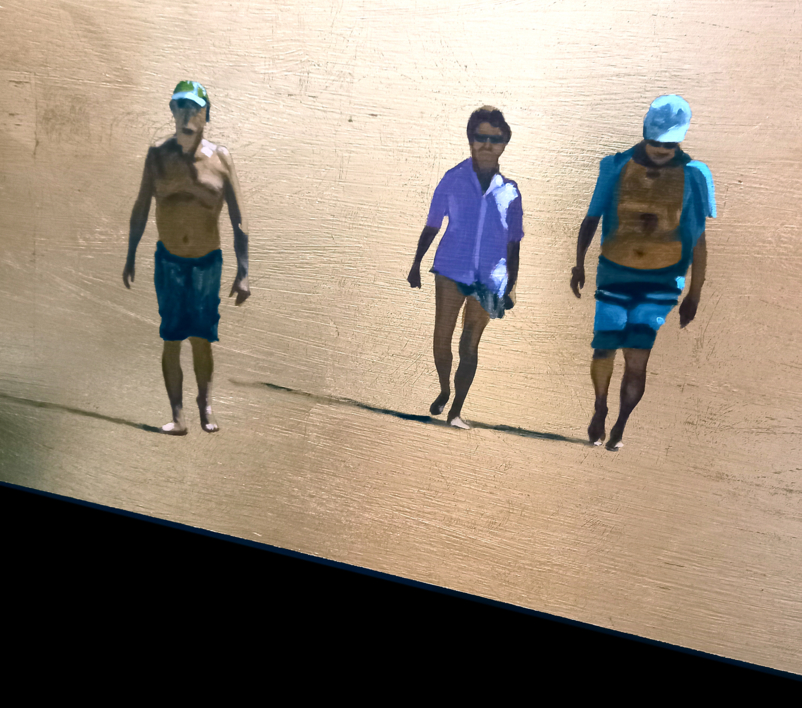 BATHERS´PROMENADE GOLD | Pintura de Enrique González | Compra arte en Flecha.es