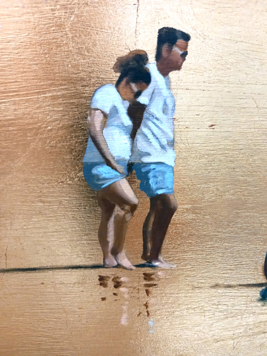 BATHERS´PROMENADE GOLD | Pintura de Enrique González | Compra arte en Flecha.es