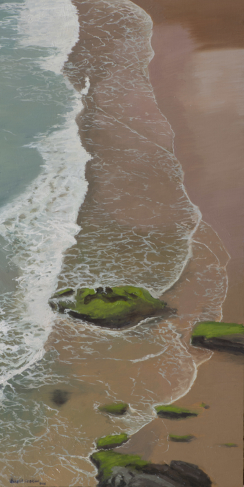 Acantilado Playa Mataleñas | Pintura de Álvarez Cebrián | Compra arte en Flecha.es