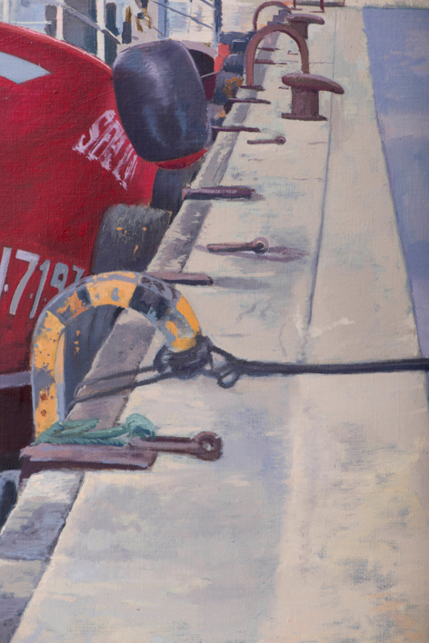 El pesquero rojo | Pintura de Álvarez Cebrián | Compra arte en Flecha.es