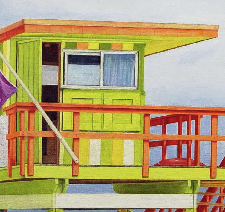 Miami. Lifeguard Tower. | Pintura de Anastasia Woron | Compra arte en Flecha.es