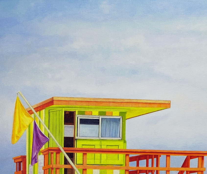 Miami. Lifeguard Tower. | Pintura de Anastasia Woron | Compra arte en Flecha.es