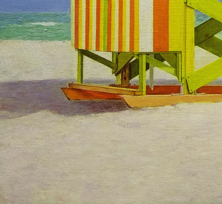 Miami. Lifeguard Tower. | Pintura de Anastasia Woron | Compra arte en Flecha.es