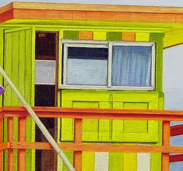 Miami. Lifeguard Tower. | Pintura de Anastasia Woron | Compra arte en Flecha.es