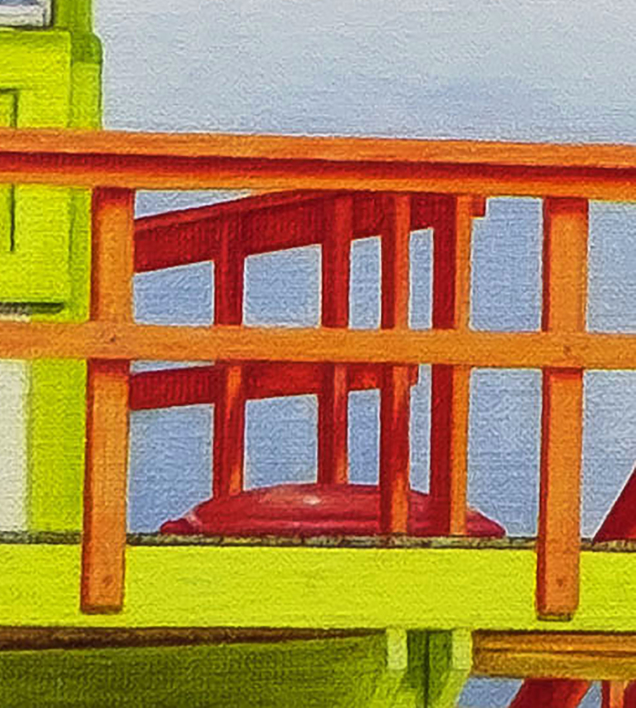 Miami. Lifeguard Tower. | Pintura de Anastasia Woron | Compra arte en Flecha.es