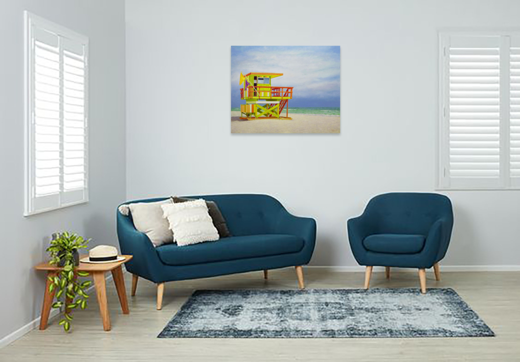 Miami. Lifeguard Tower. | Pintura de Anastasia Woron | Compra arte en Flecha.es