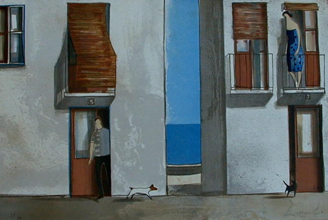 Como perro y Gato |Obra gráfica de Didier Lourenço | Compra arte en Flecha.es