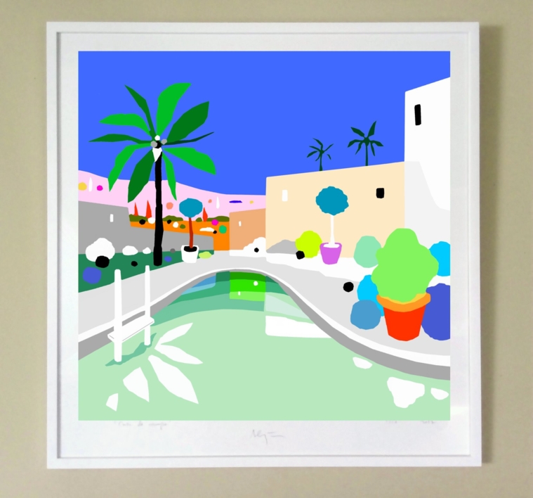 El espejo (81x81cm) | Dibujo de ALEJOS | Compra arte en Flecha.es