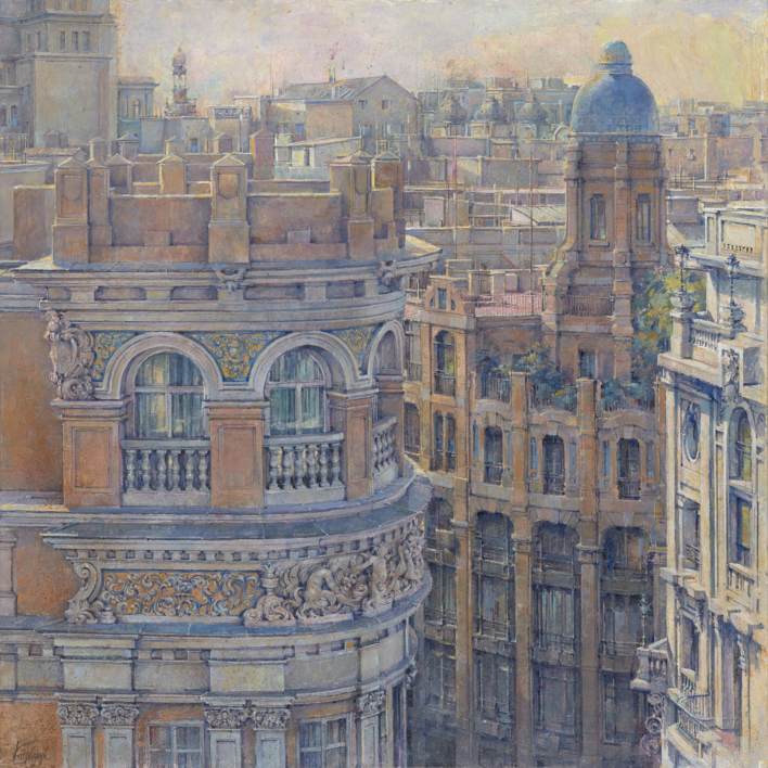 Hotel de las Letras II |Pintura de Luis Javier Gayá | Compra arte en Flecha.es