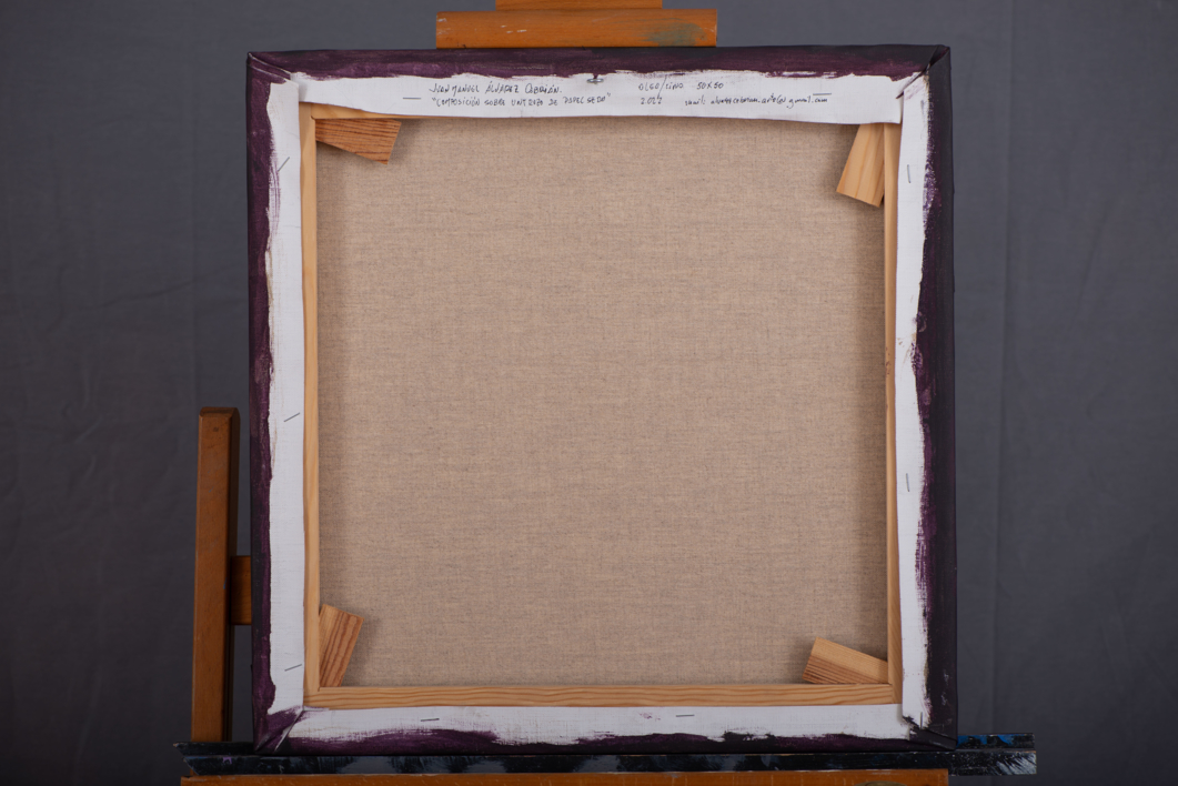 Composición sobre un trozo de papel seda | Pintura de Álvarez Cebrián | Compra arte en Flecha.es
