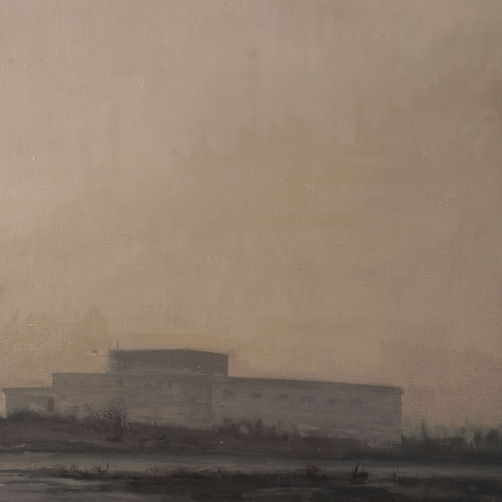 Pero amaneció con niebla. | Pintura de Álvarez Cebrián | Compra arte en Flecha.es