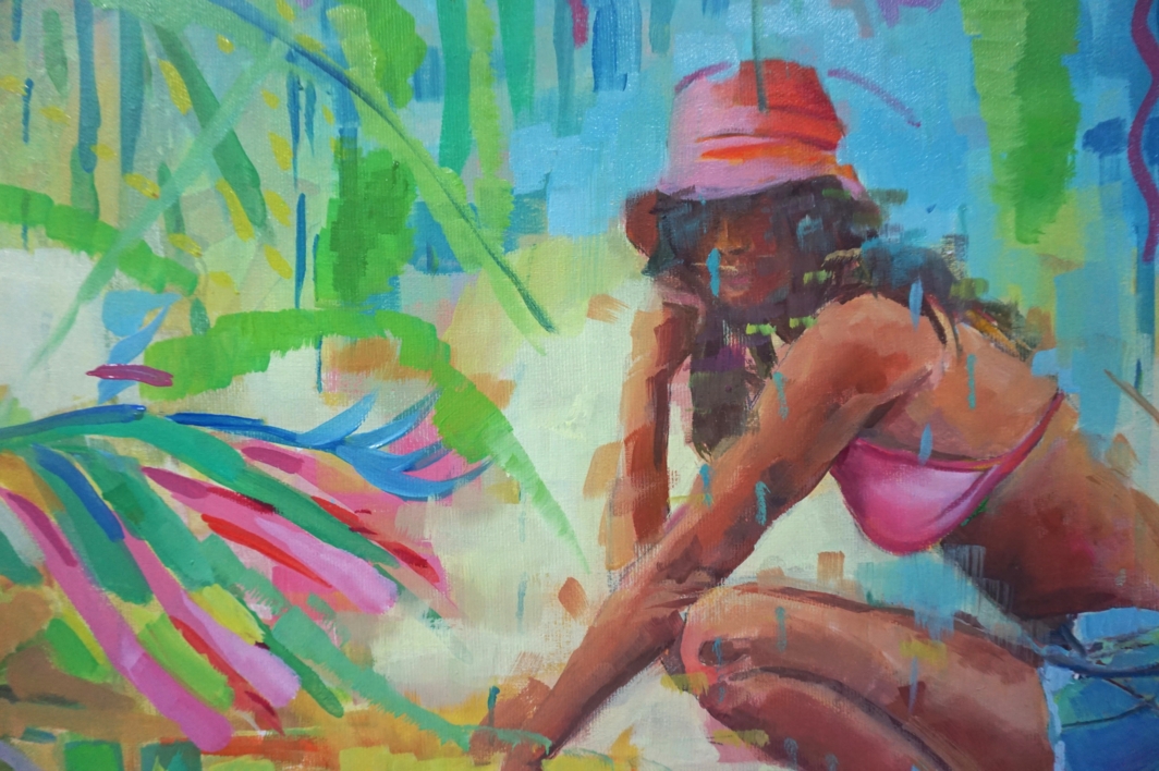 Playa tropical | Pintura de Amaya Fernández Fariza | Compra arte en Flecha.es