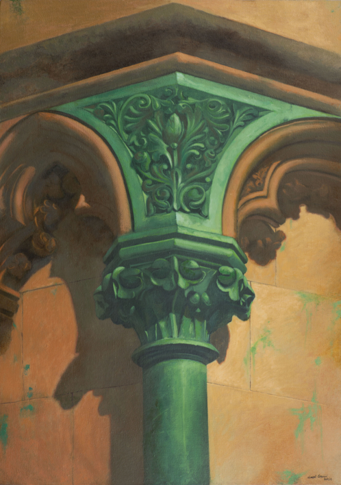 Capitel verde |Pintura de Álvarez Cebrián | Compra arte en Flecha.es