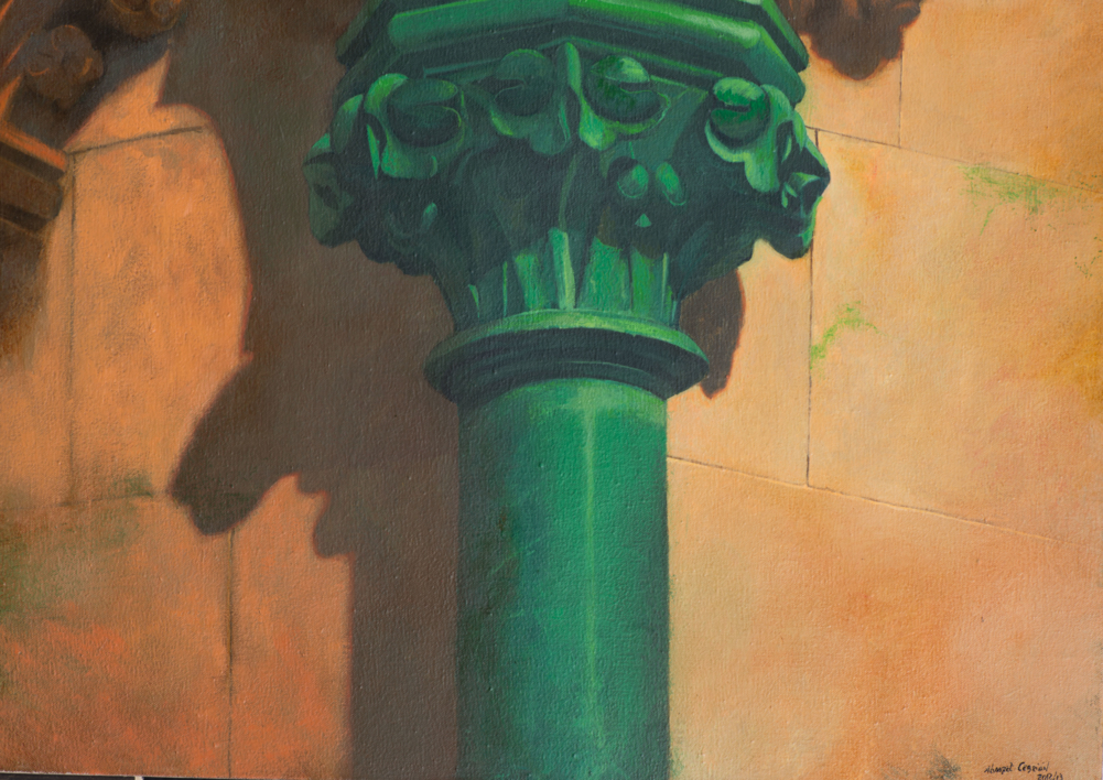 Capitel verde | Pintura de Álvarez Cebrián | Compra arte en Flecha.es