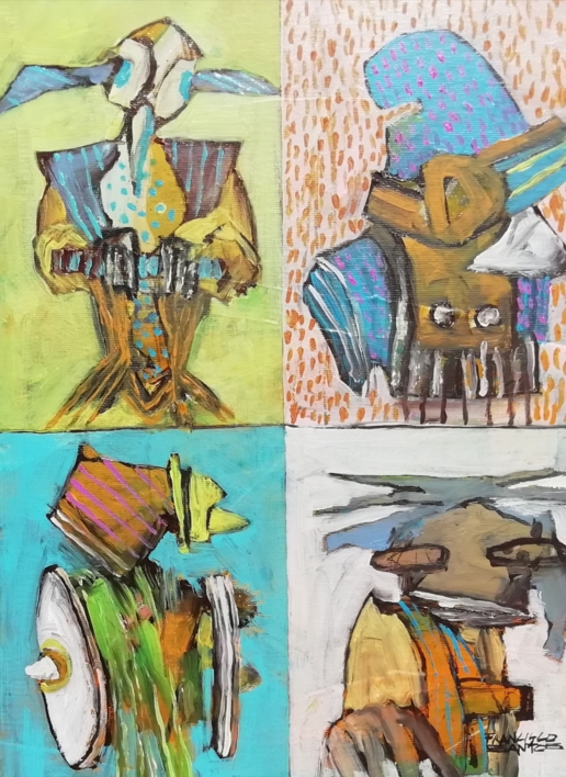 Abstract fragments 18 | Pintura de Francisco Santos | Compra arte en Flecha.es