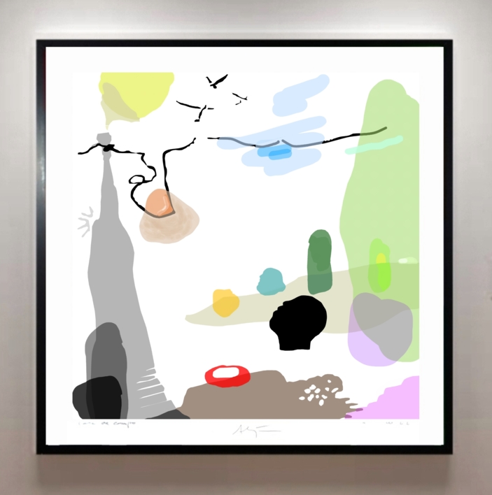 DLIVERDLAND (61x61cm) | Dibujo de ALEJOS | Compra arte en Flecha.es