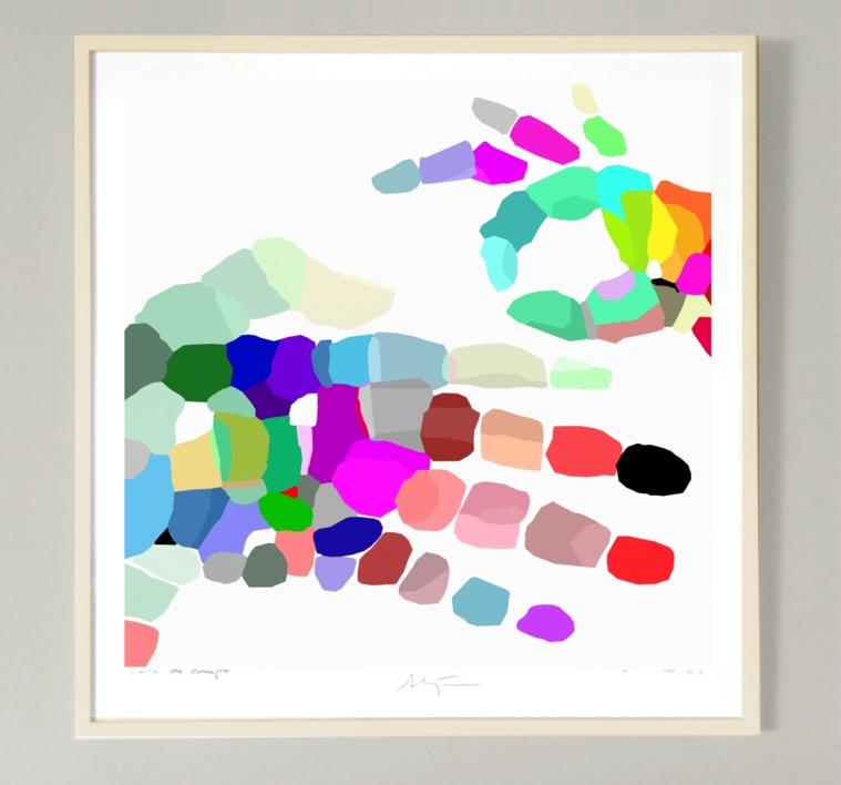 Manosaje (100x100cm) | Dibujo de ALEJOS | Compra arte en Flecha.es