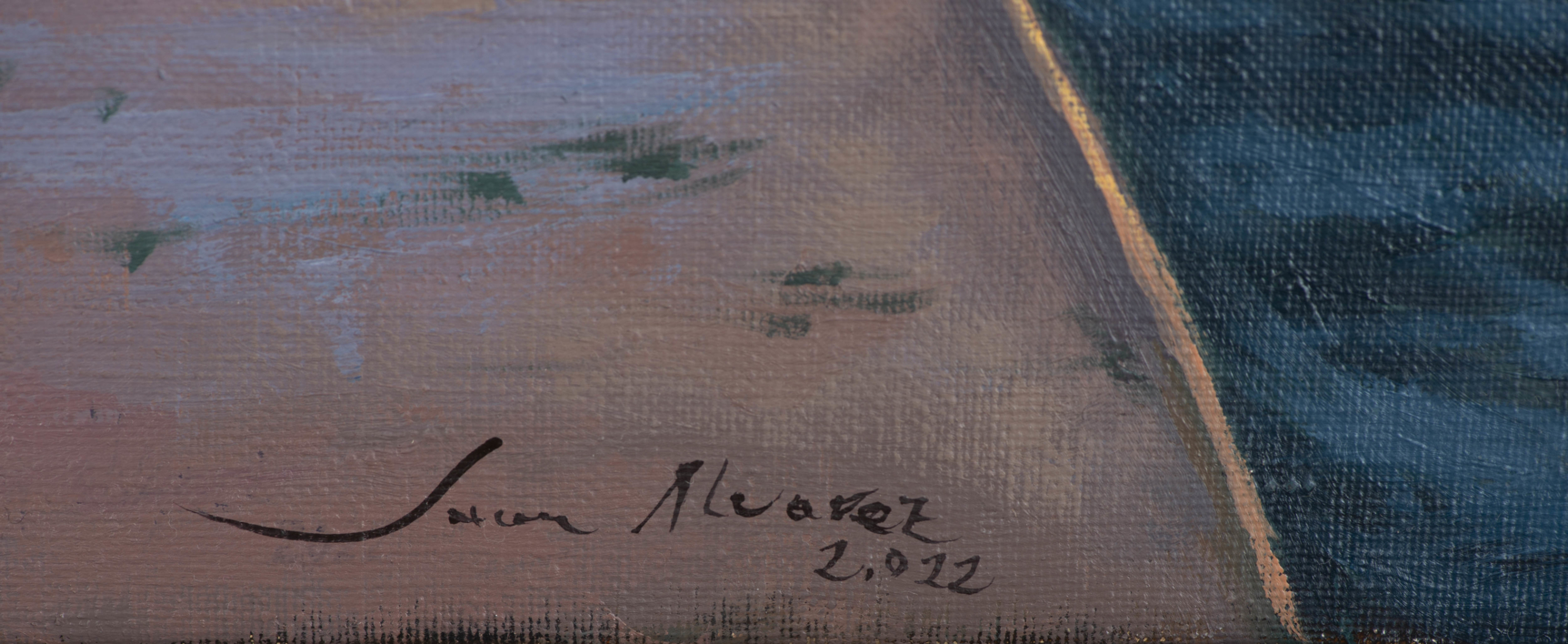 Farolim da Barra do Douro II | Pintura de Álvarez Cebrián | Compra arte en Flecha.es