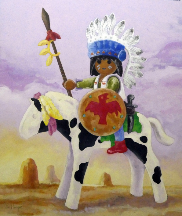 Figura nº 8 Aguila Roja |Pintura de saiz manrique | Compra arte en Flecha.es