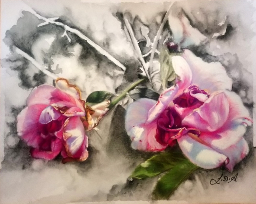 Estudio para rosas I |Dibujo de Lidia Ruano | Compra arte en Flecha.es