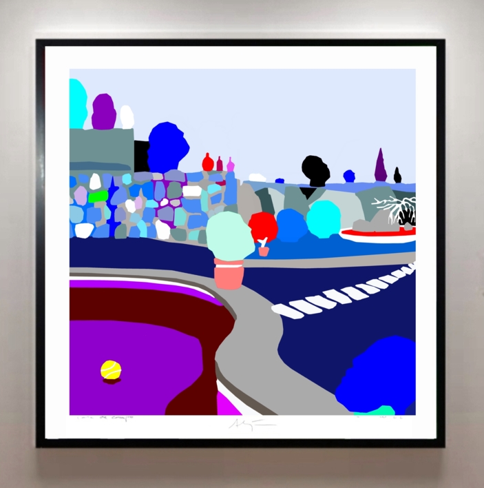Azul mágico (100x100cm) | Dibujo de ALEJOS | Compra arte en Flecha.es