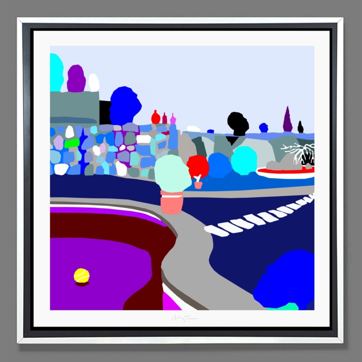Azul mágico (100x100cm) | Dibujo de ALEJOS | Compra arte en Flecha.es