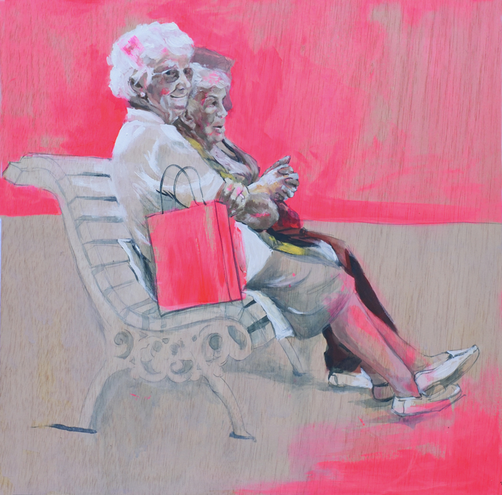 Chicas de Oro |Pintura de Paula Cuesta | Compra arte en Flecha.es