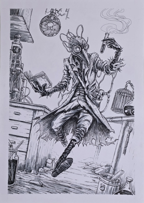 Arkaal, el alquimista del miedo |Dibujo de Raul tumba | Compra arte en Flecha.es