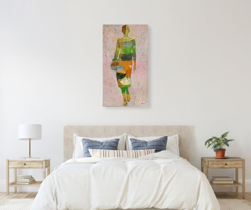 Un día soleado en la playa de Nazaré | Pintura de Francisco Santos | Compra arte en Flecha.es