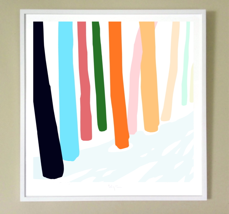 Bosque nevado (43x43cm) | Dibujo de ALEJOS | Compra arte en Flecha.es