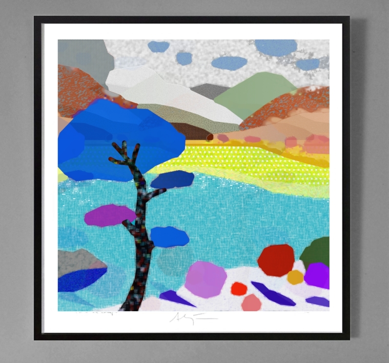La otra orilla (43x43cm) | Dibujo de ALEJOS | Compra arte en Flecha.es