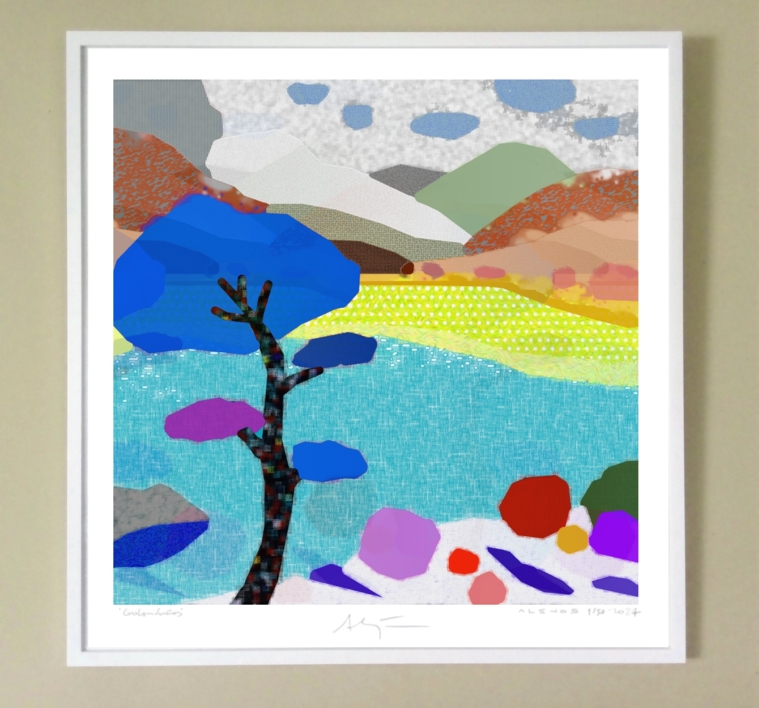 La otra orilla (43x43cm) | Dibujo de ALEJOS | Compra arte en Flecha.es