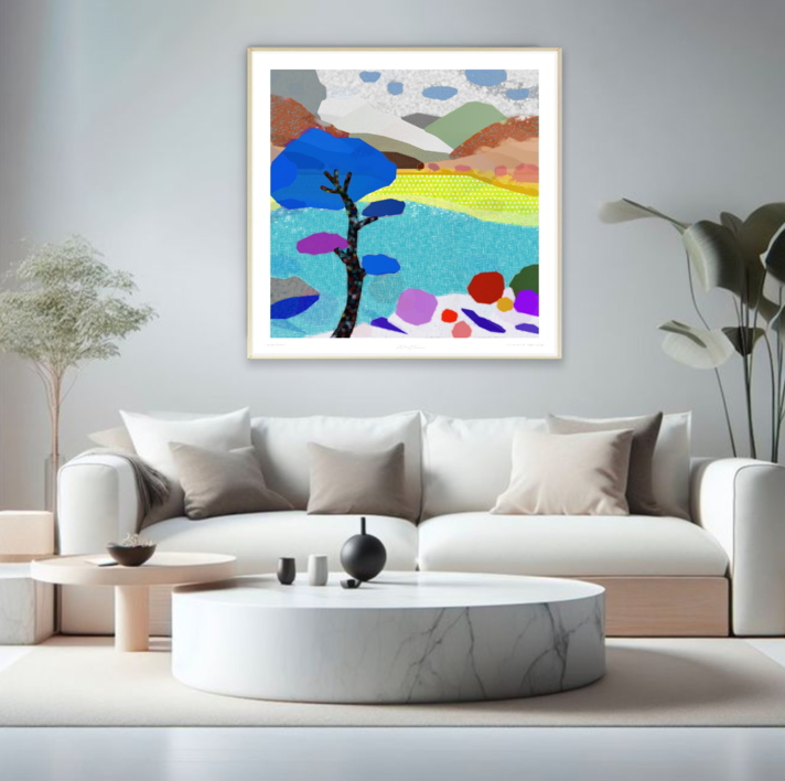 La otra orilla (43x43cm) | Dibujo de ALEJOS | Compra arte en Flecha.es