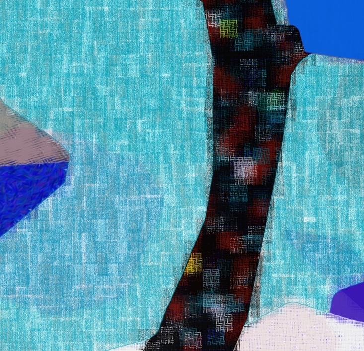 La otra orilla (43x43cm) | Dibujo de ALEJOS | Compra arte en Flecha.es