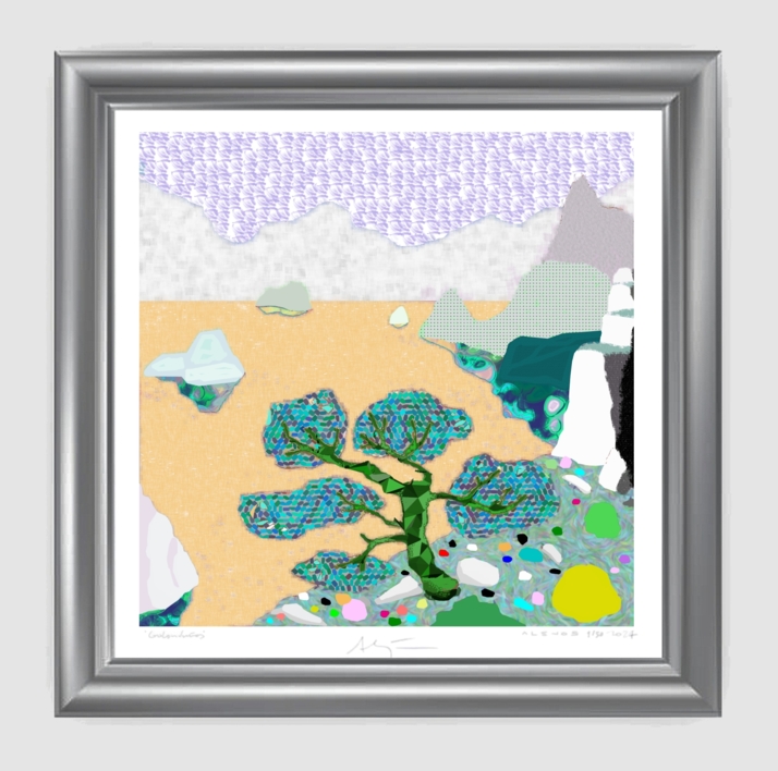 Oceanic (81x81cm) |Dibujo de ALEJOS | Compra arte en Flecha.es