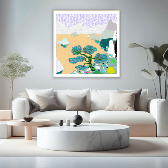 Oceanic (81x81cm) | Dibujo de ALEJOS | Compra arte en Flecha.es