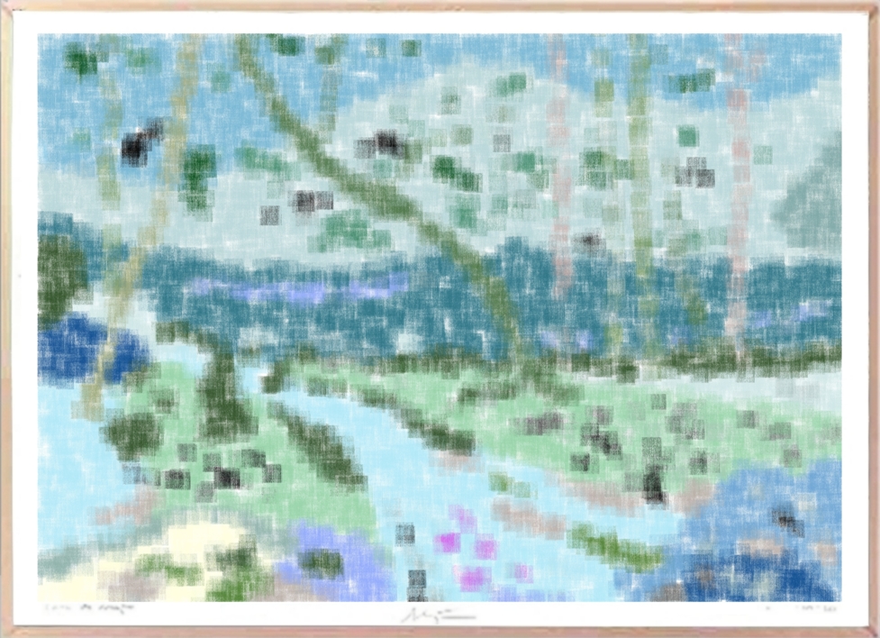 Camino río (87x61cm) |Dibujo de ALEJOS | Compra arte en Flecha.es