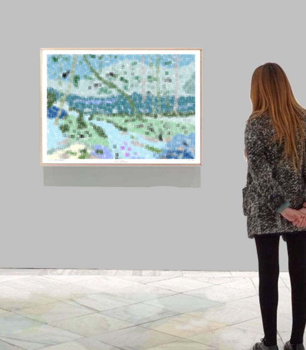 Camino río (87x61cm) | Dibujo de ALEJOS | Compra arte en Flecha.es