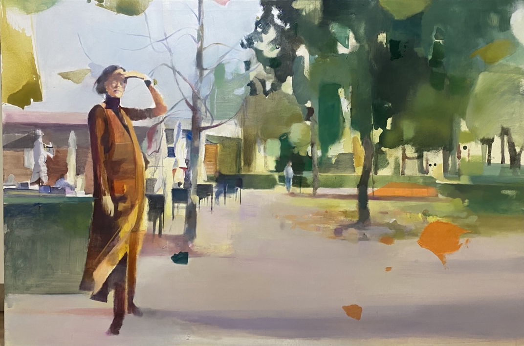 Mañana en el Parque del Retiro |Collage de Ana Alcaraz | Compra arte en Flecha.es