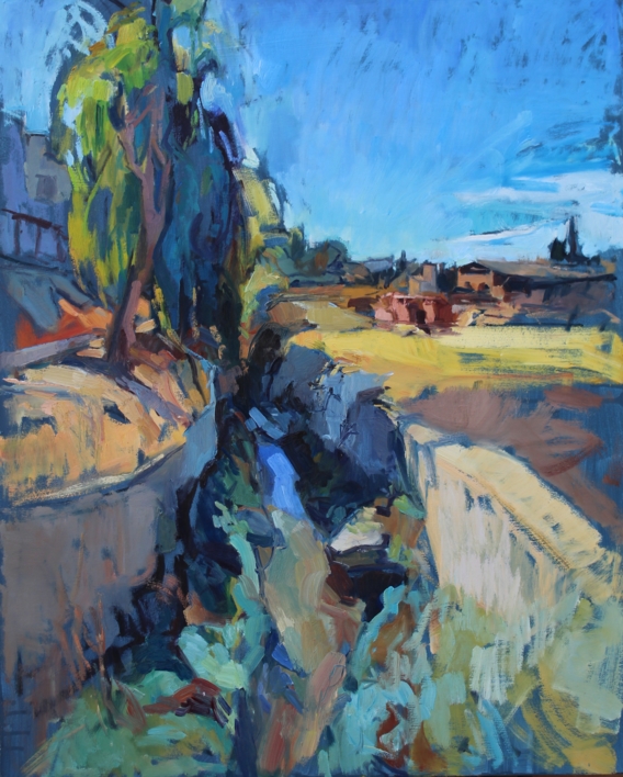 Sauce y riachuelo |Pintura de Rosa cano | Compra arte en Flecha.es