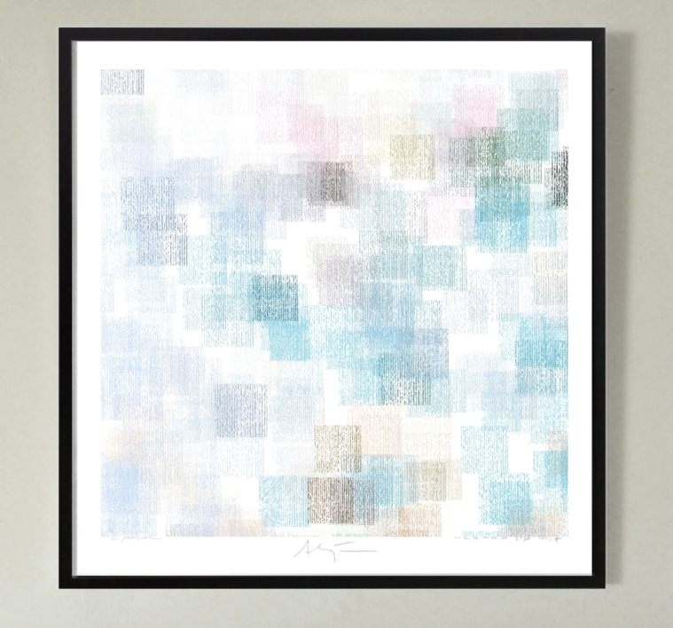 Mañana azul II (43x43cm) | Dibujo de ALEJOS | Compra arte en Flecha.es