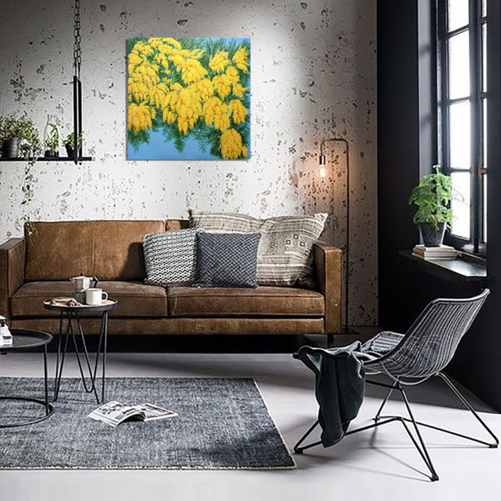 Mimosas en flor. | Pintura de Anastasia Woron | Compra arte en Flecha.es