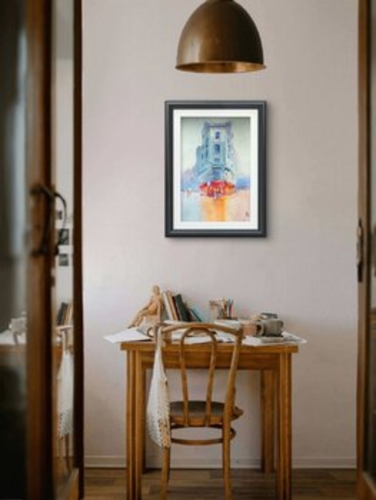 Un paseo por la casa del abuelo | Pintura de Oki Hoyos | Compra arte en Flecha.es